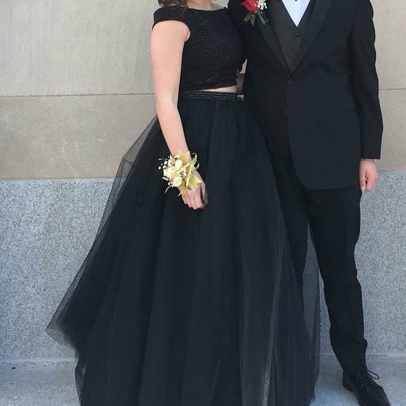 Sherri Hill Black Two Piece Dress - Picture 5 of 8